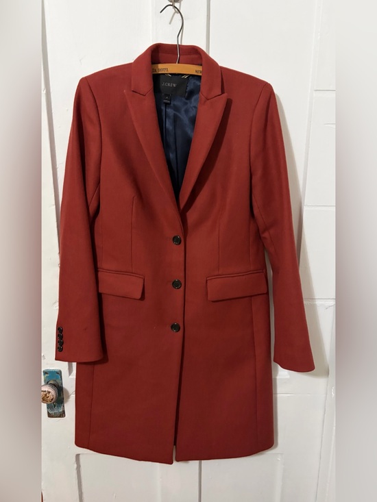 J. Crew Jackets & Blazers - J.CREW PARKE TOPCOAT SIZE 6
DARK COGNAC G7790